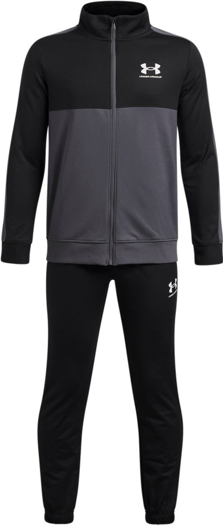 Under Armour UA Rival CB Knit Track Suit-BLK Drenge træningsdragt - Sort - Castle Rock - Hvid