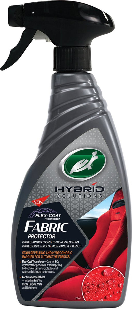 Turtle wax hs stofbeskytter - tekstilbeskytter - beskytter mod vand- og oliebaseret forurening - til alle konvertible tage - også til polstring, tæpper, dørmåtter - 500ml