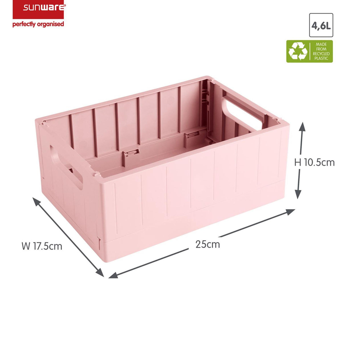 Sunware sigma home foldekasse 4,6l pink