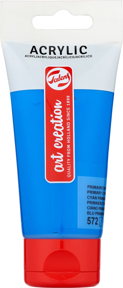 Talens art creation akrylmaling tube på 75 ml, primær cyan (572)