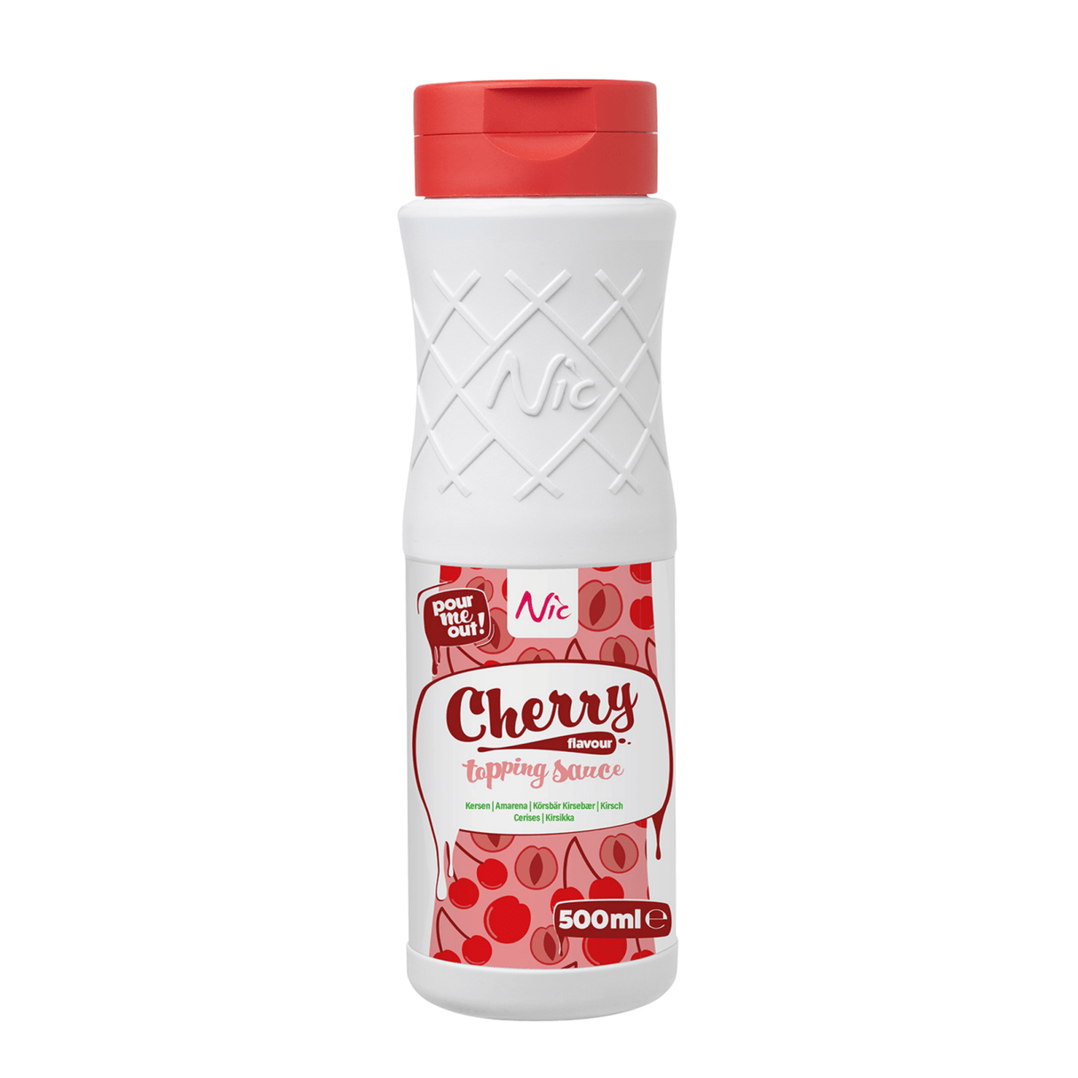 Nic topping kirsebær (500 ml)