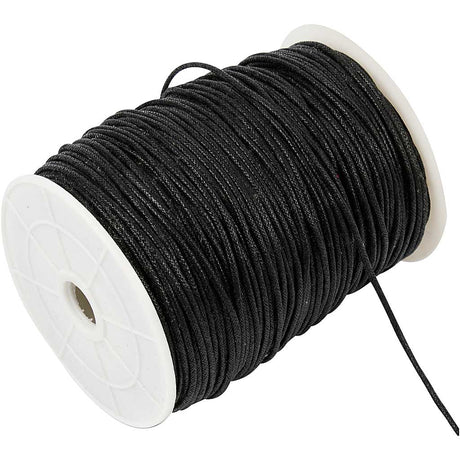 Creativ firma bomuldssnor, tykkelse 2 mm, sort, 100 m 1 æske