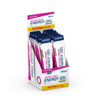 Etixx udholdenhed isotonisk drink energi gel æble 12x60gr