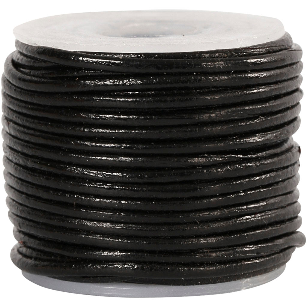 Creativ virksomhed https: www.cchobby.nl leather-cord-thickness-1-mm-black-10-m-1-roll