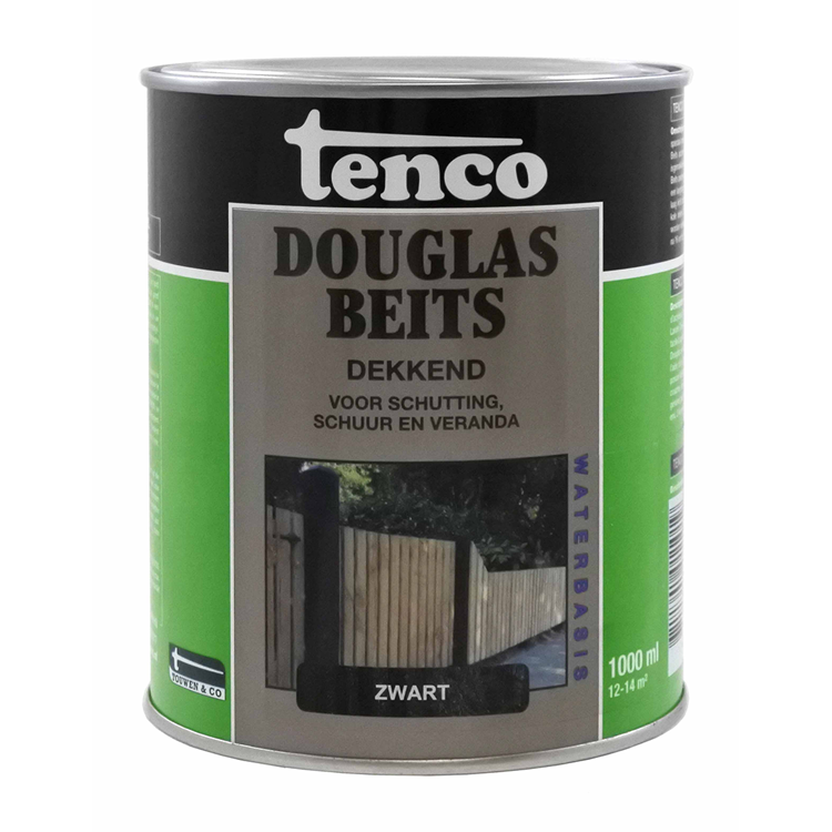 Tenco 1078327 - douglas bejdse vandbaseret uigennemsigtig sort 1l | 1 stk