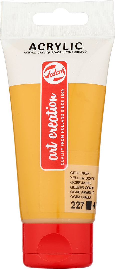 Talens art creation akrylmaling tube på 75 ml, gul okker (227)