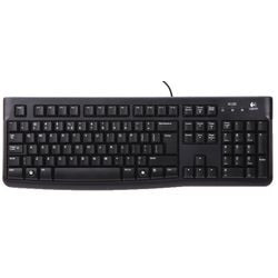 Logitech keyboard k120 til erhvervslivet (sort, eu-layout (qwerty), gummikuppel, 100 %)