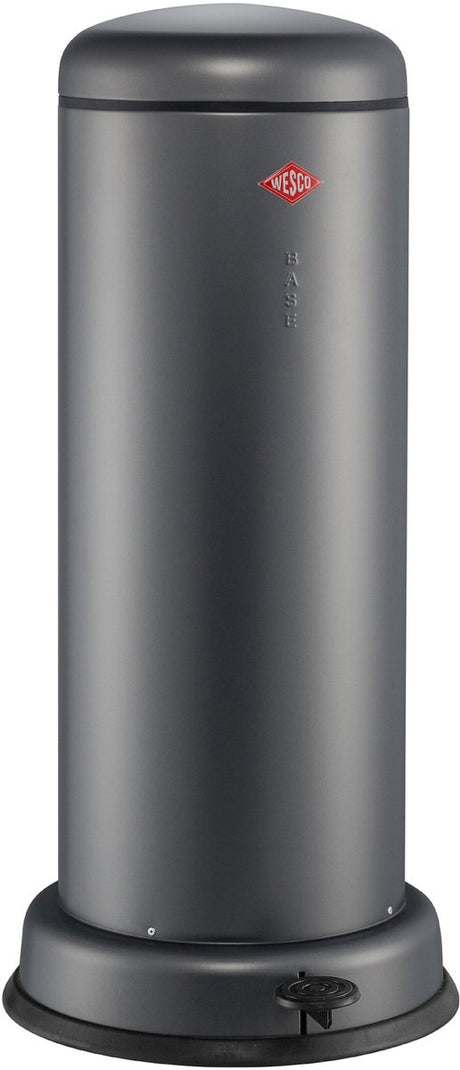 Wesco stor baseboy affaldsspand med soft close | 30 liter | metal - mat grafit | pedalspand
