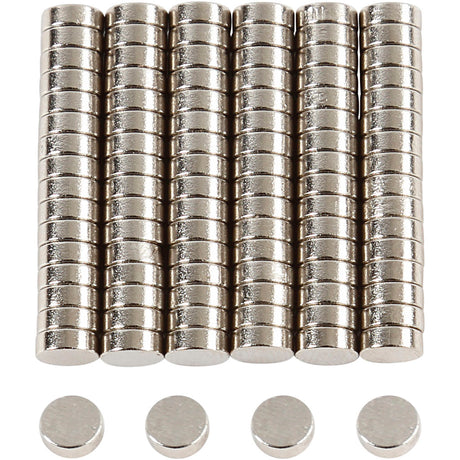 Creativ company kraftfulde magneter “ndfeb”, d 5 mm, tykkelse 2 mm, 100 stk. 1 æske