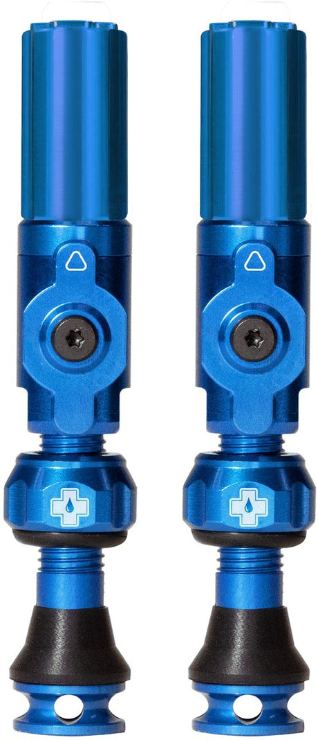 Muc-off tubeless ventiel big bore hybrid small blue auto schräder ventiel 30mm
