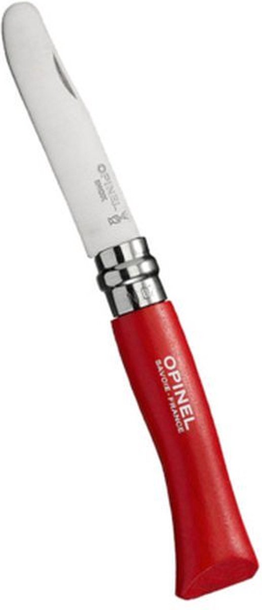 Opinel nr. 07 mon premier lommekniv - rustfrit stål - rød