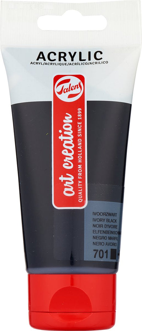 Talens tac akrylmaling elfenbensort 75 ml