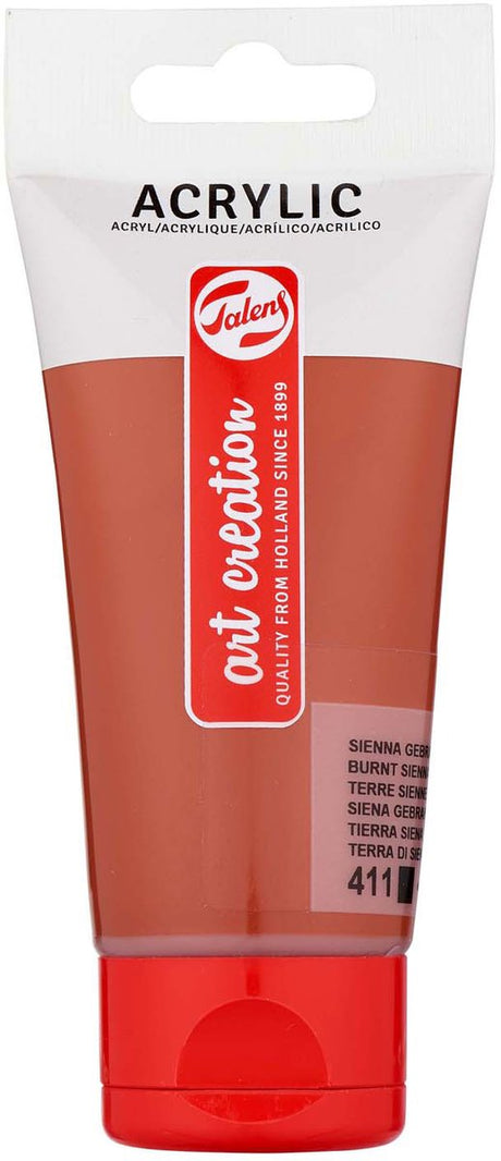 Talens art creation akrylmaling tube på 75 ml, brændt sienna (411)