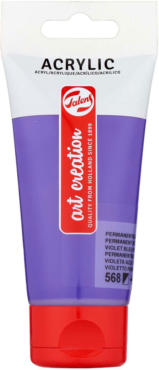 Talens art creation akrylmaling tube 75 ml, permanent blå-violet (568)