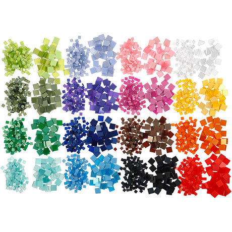 Https: www.cchobby.nl mini-mosaik-størrelse-5x5-10x10-mm-tykkelse-2-mm-800-gr-32x25-gr-1-boks