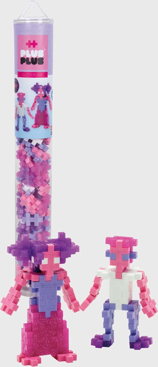 Plus-plus tube glitter 100 dele byggesæt - 4244 - byggelegetøj - byggelegetøj - sæt med byggeklodser - fra 5 år