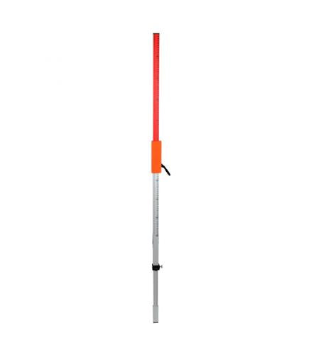 Levelfix aluminium laser målestav med justerbar stavholder 2,4 mtr