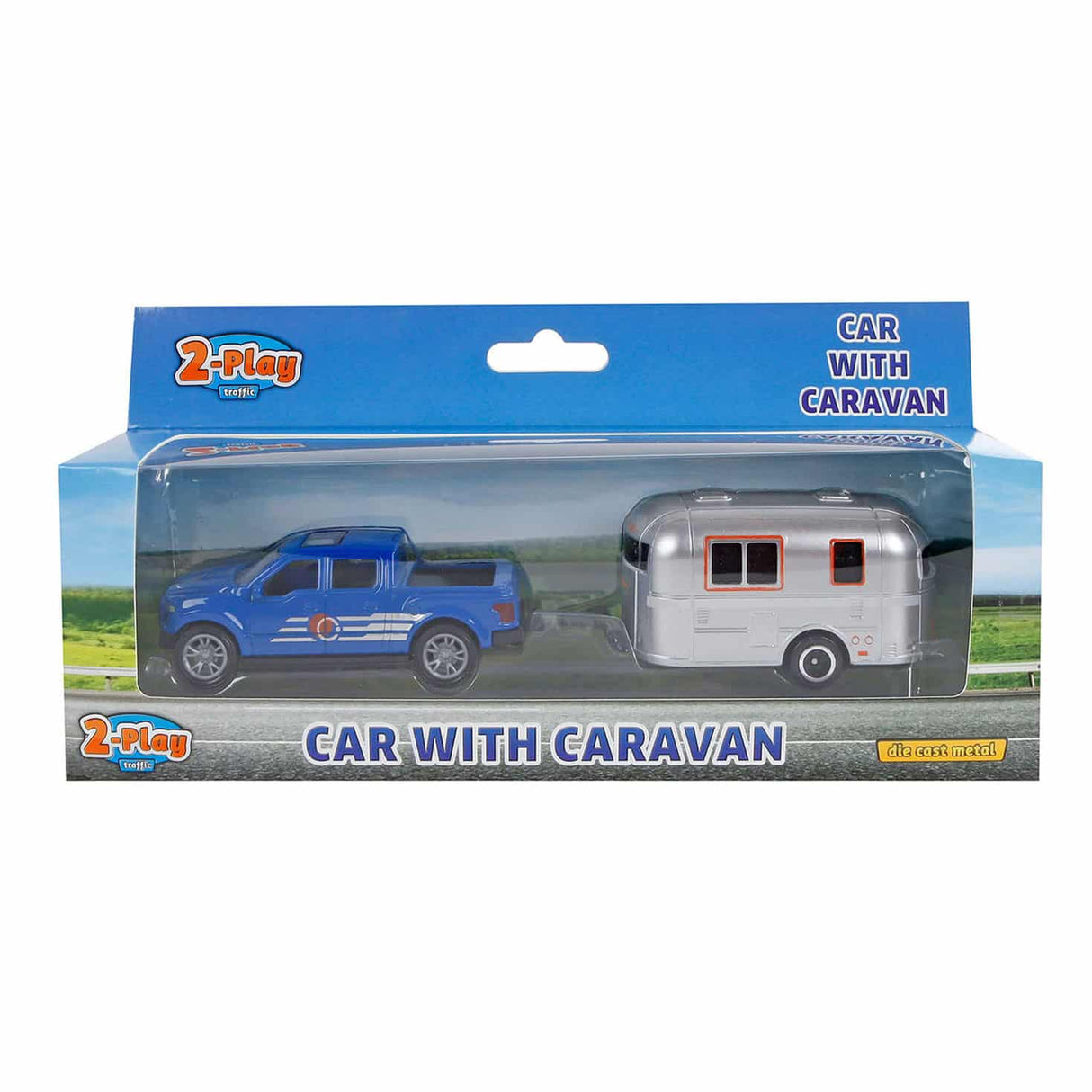 Cilgro 2-legs bil med campingvogn 17 cm lang