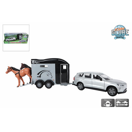 Kids globe volvo ex90 med cheval liberté hestetrailer