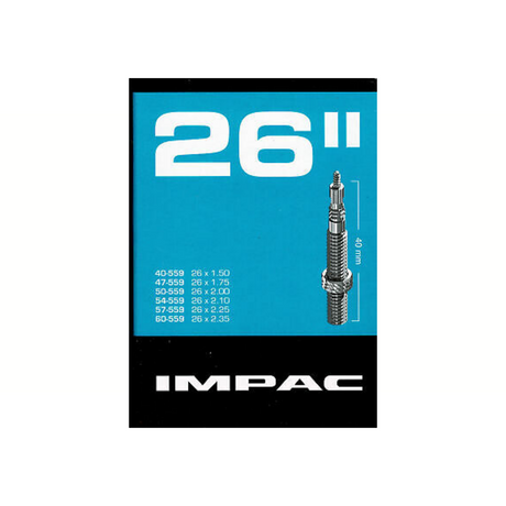 IMPAC Inner Tube (af Schwalbe) SV26 26x1.50 26x2.35 ETRO 40 60-559 Valiel: Sclaverand French 40mm