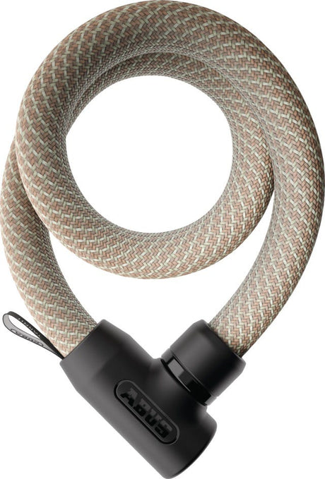 Abus cykellås tekstilkædelås - yarnit™ 4004k - sikkerhedsniveau 7 - beige - 110 cm - velegnet til elcykler og bycykler - letvægts - kun 0,88 kg