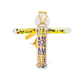 Mini liquid kaleidoscope yellow. 14x2x11 c