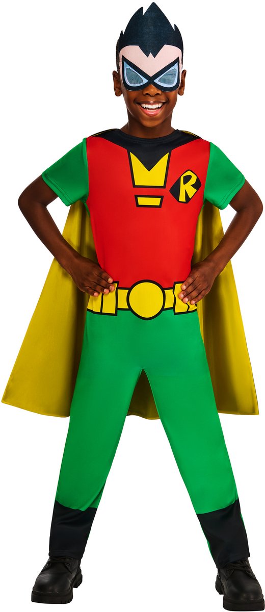 Rubies Teen Titans Go Robin børnekostume - - størrelse 5-6 år