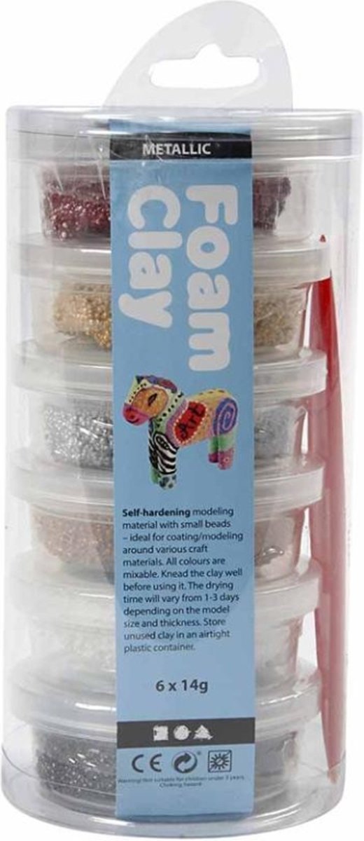 Foam clay®, 6x14 gr, assorterede farver