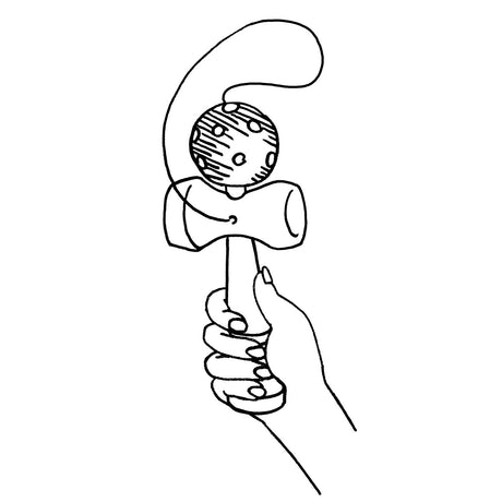 Goki kendama rød. 17 cm. 4+