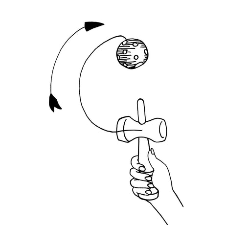 Goki kendama rød. 17 cm. 4+