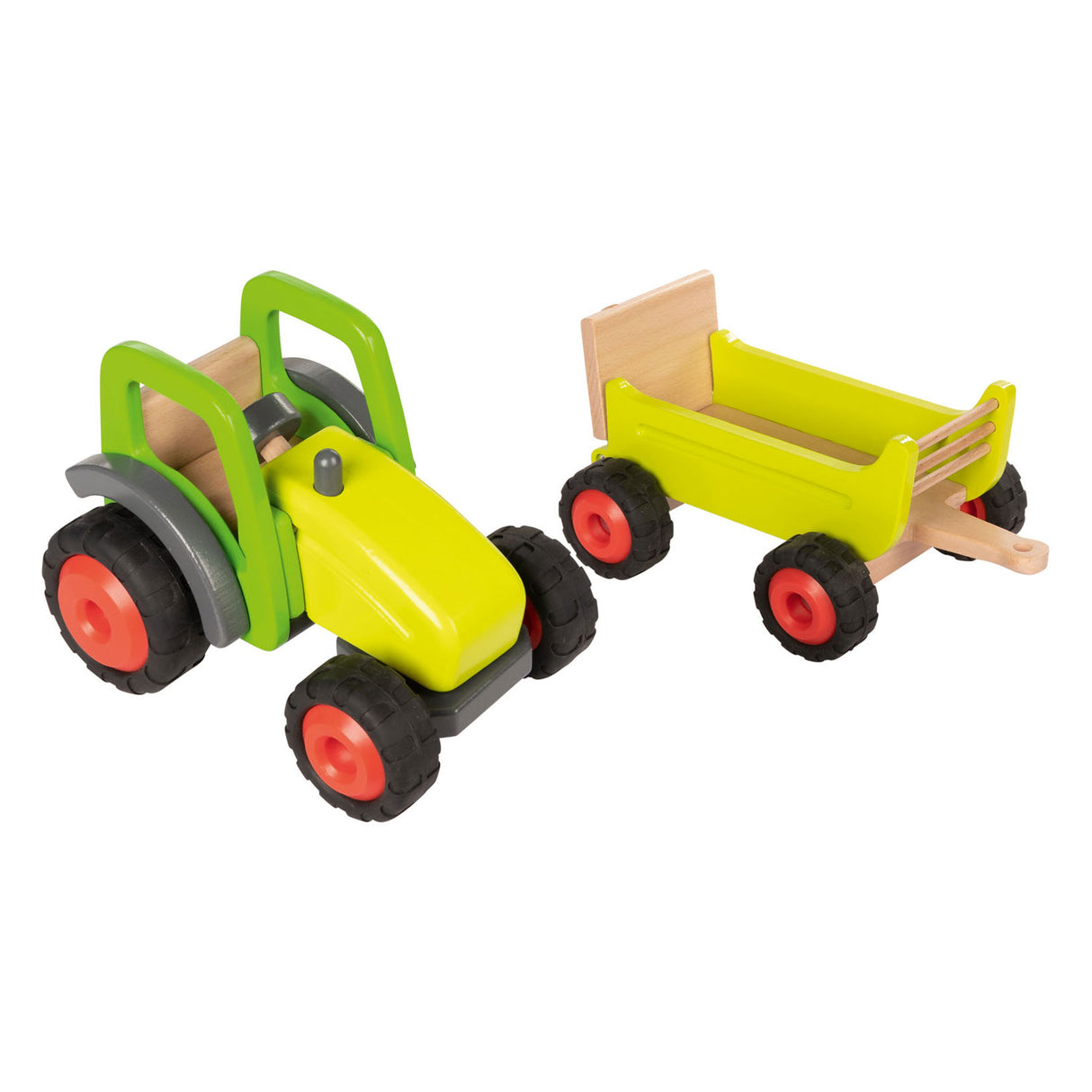 Goki trætraktor med trailer