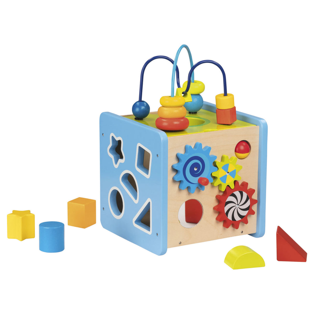 Goki aktivitetsterning i træ 32,5 cm