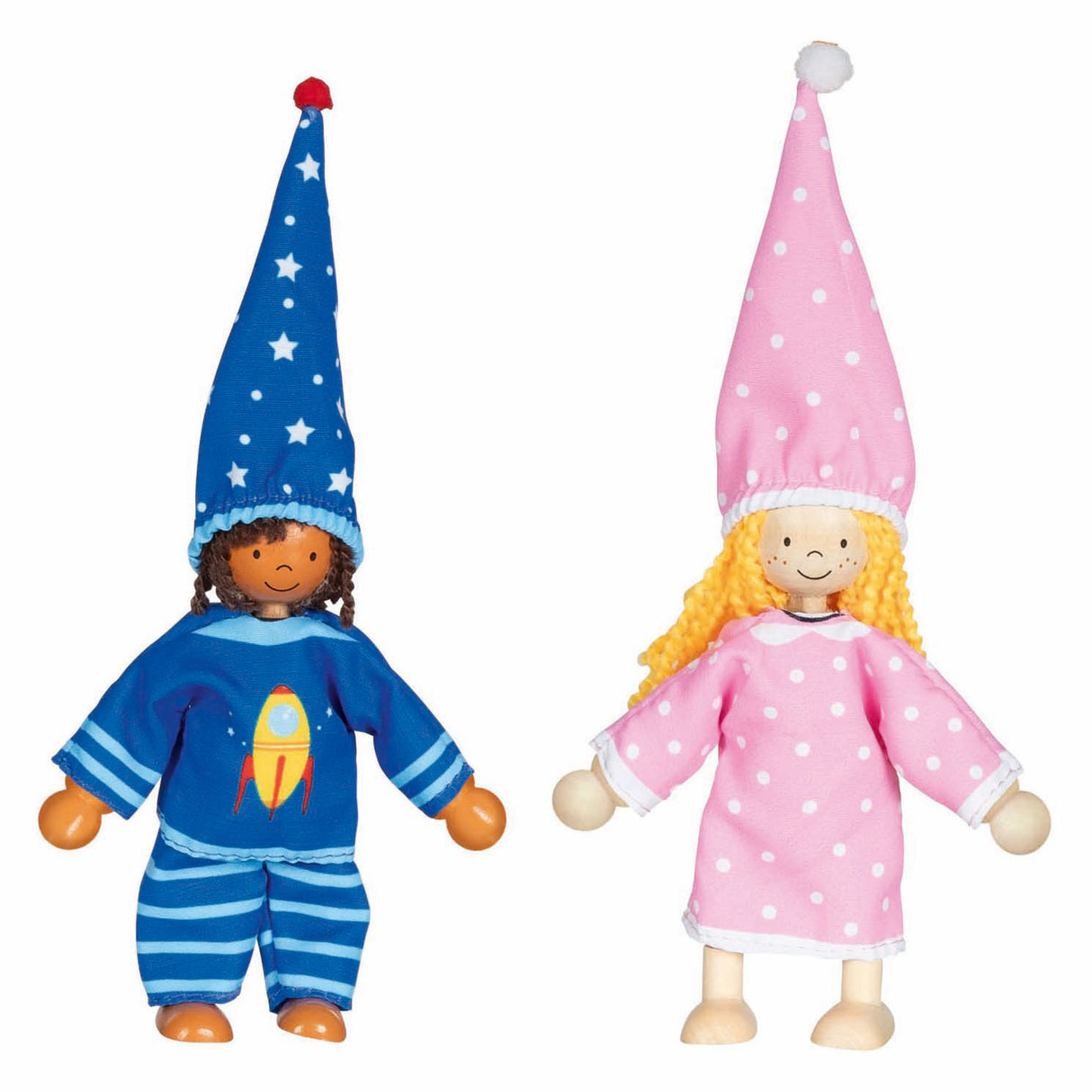 Goki fleksible dukker fynja fabio, 6 outfits