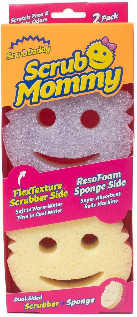 Scrub daddy scrub mommy rengøringssvamp – violet – 2 stk