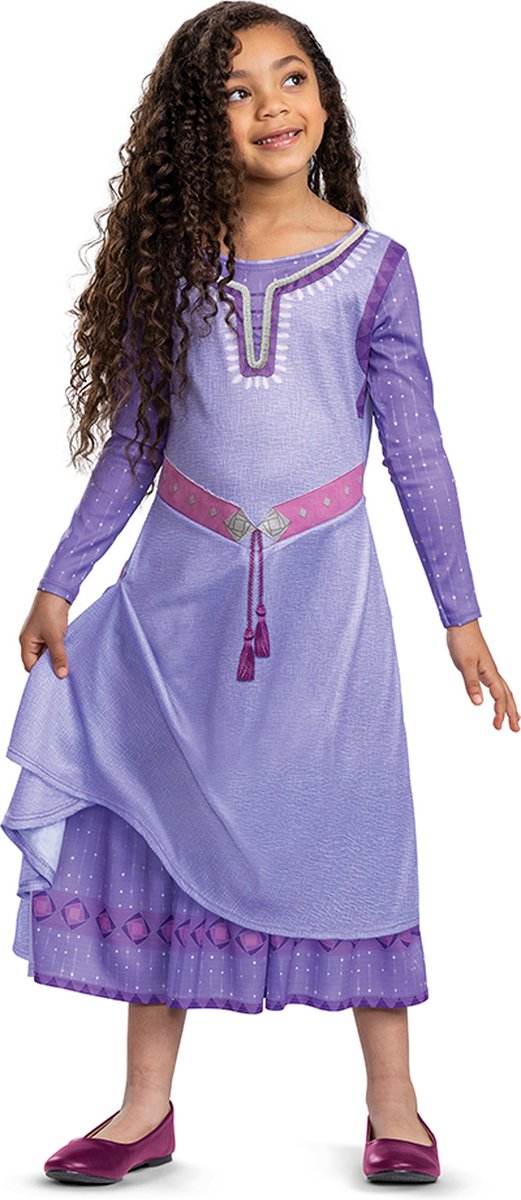 Disguise disney - wish, asha kjole deluxe, størrelse xs (3t-4t år), piger