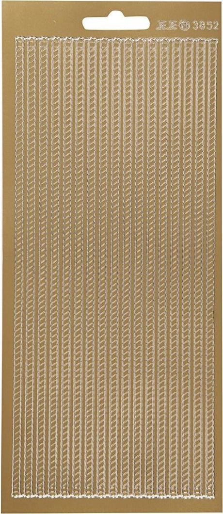 Creativ firmaklistermærker, border, ark 10x23 cm, guld, 1 ark