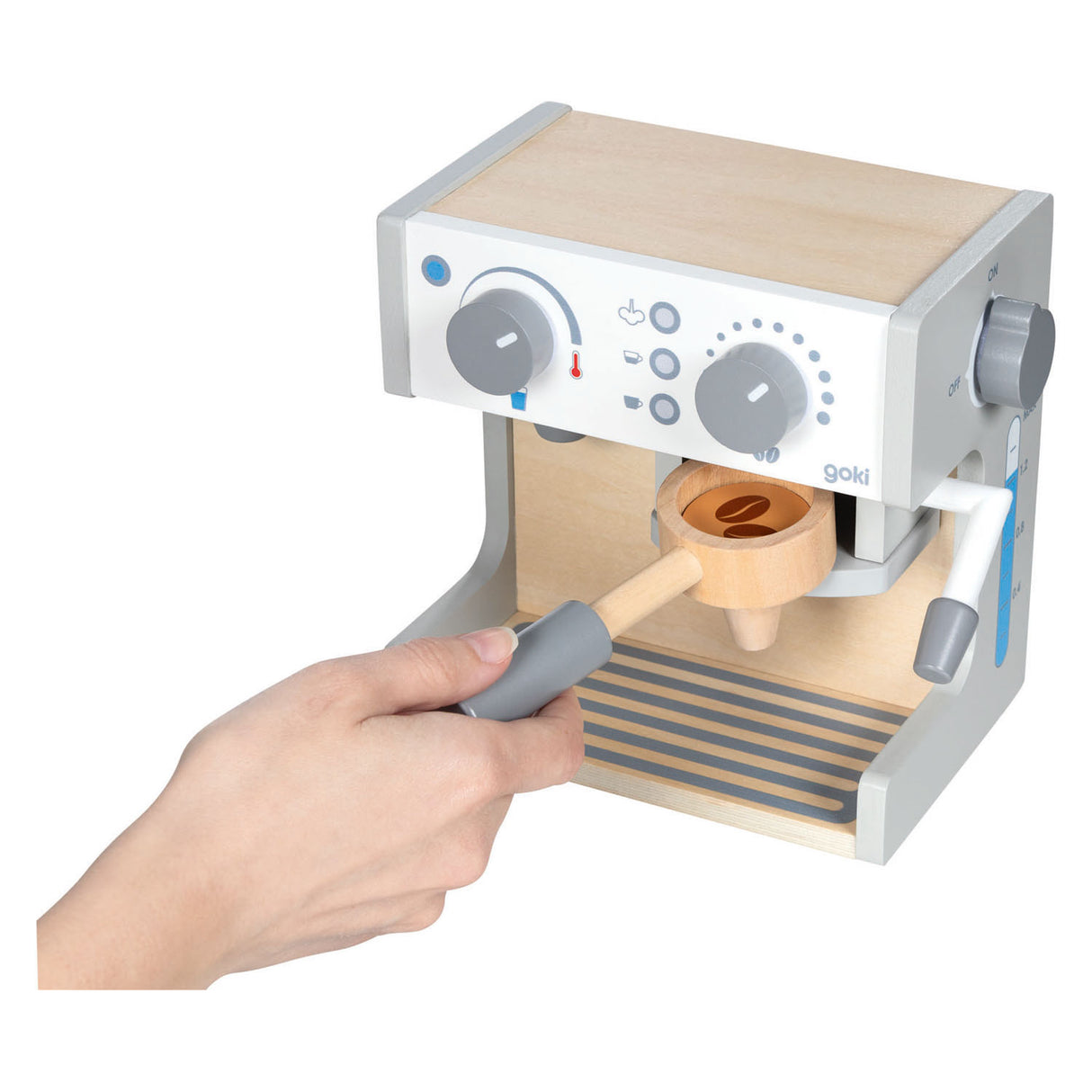 Goki kaffe- og temaskine i træ - 16 stk.