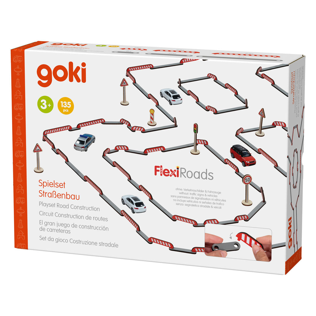 Goki trælegesæt vejarbejde - 135 stk.