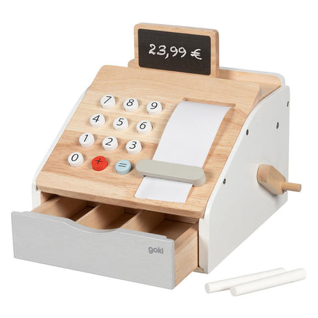 Goki Wooden Toy Kassa med lyd, 4dlg.
