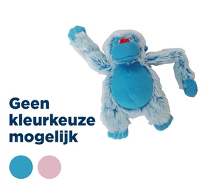 Behåret abe lyserød blå assorteret