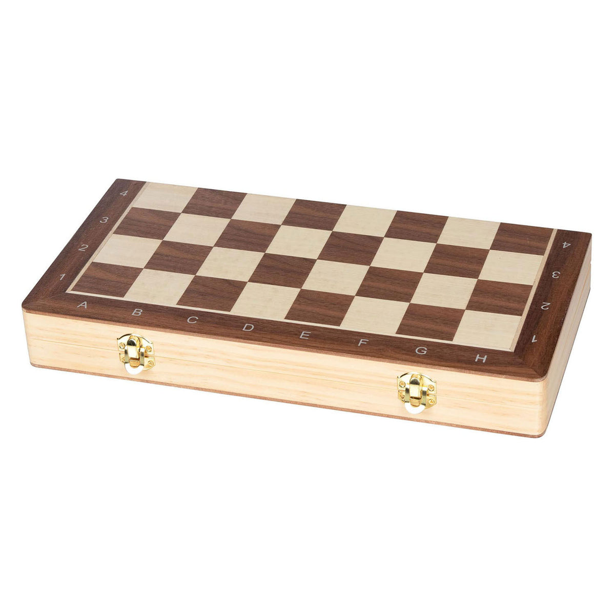 Goki skakspil dam 38x38x2,5 cm, 2i1, magnetisk, firkantet 4,2x4,2 cm, 59 brikker, træ, 7+