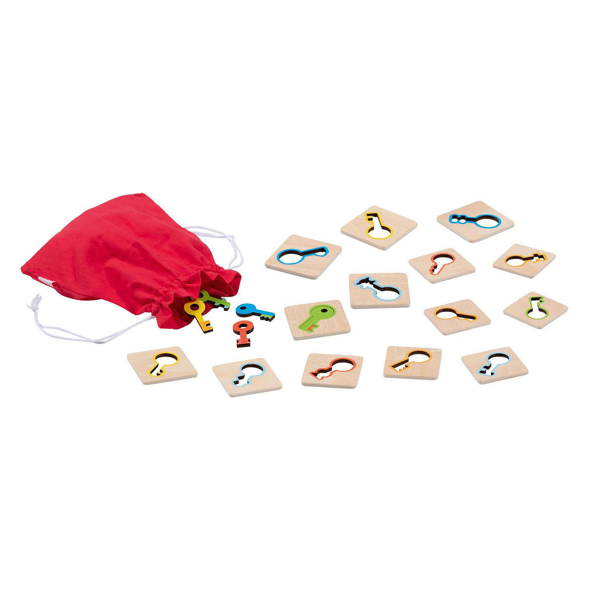 Goki Wooden Memo Game Keys, 18 pcs.