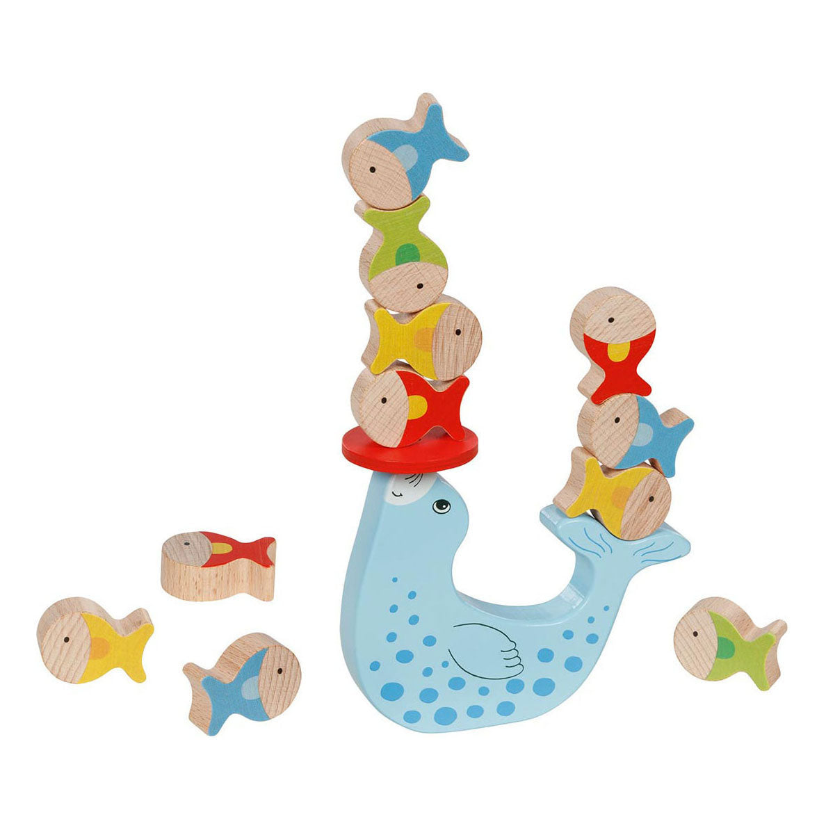Goki Wood Balance Game Seals, 15dlg.