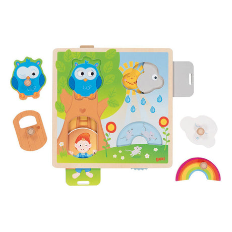 Goki Wooden Baggrundsform Puslespil igen, 4.