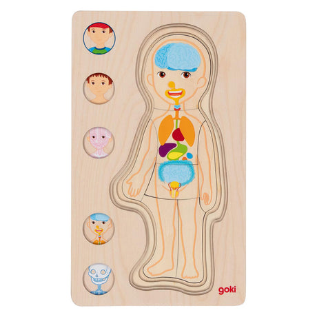 Goki Wood Layer Puzzle Human Body Boy, 29 ..