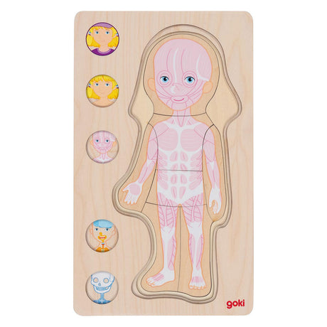 Goki Wood Layer Puzzle Human Body Girl, 29 ..
