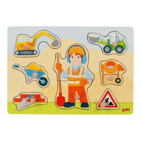 Goki Wooden Nick Puzzle Construction Watcher, 8 ..