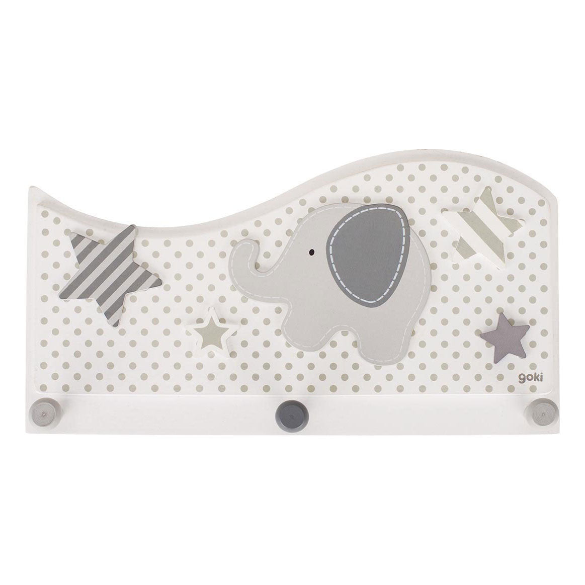 Goki Wood Coat Rack Elephant and Stars