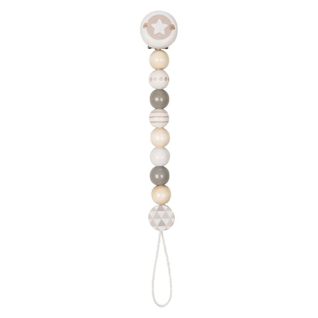 Goki Wood Pacifier Chain Star Gray
