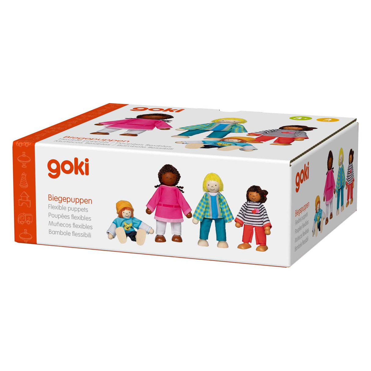 Goki Flexible Dolls Intercultural Family, 4 ..